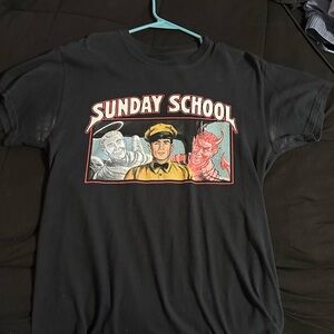 Sundae School Black Tee with White Print